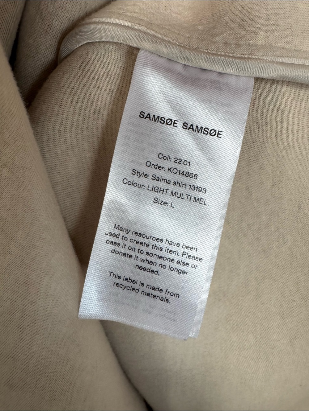 Samsoe casual fit shirt jacket / utility jacket size large - Picture 7 of 9